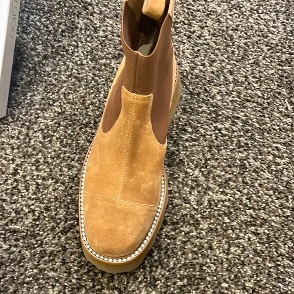 Jimmy Choo Clayton flat Chelsea boot with rhinestones - Picture 1 of 6